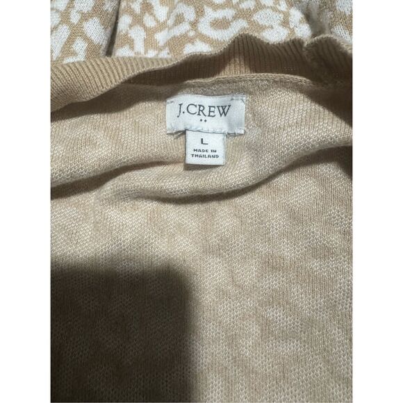 J. Crew factory neutral leaped print open front L - Picture 3 of 9